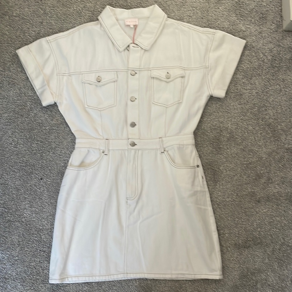 White Denim dress